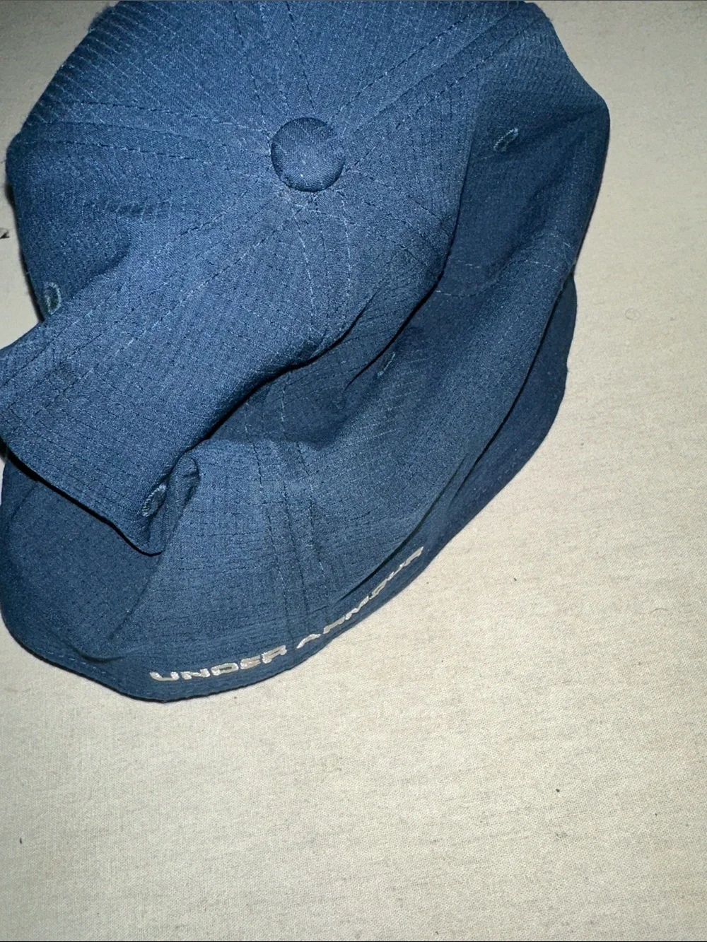 Womens Unisex Under Armour Navy Cap with American Flag Logo